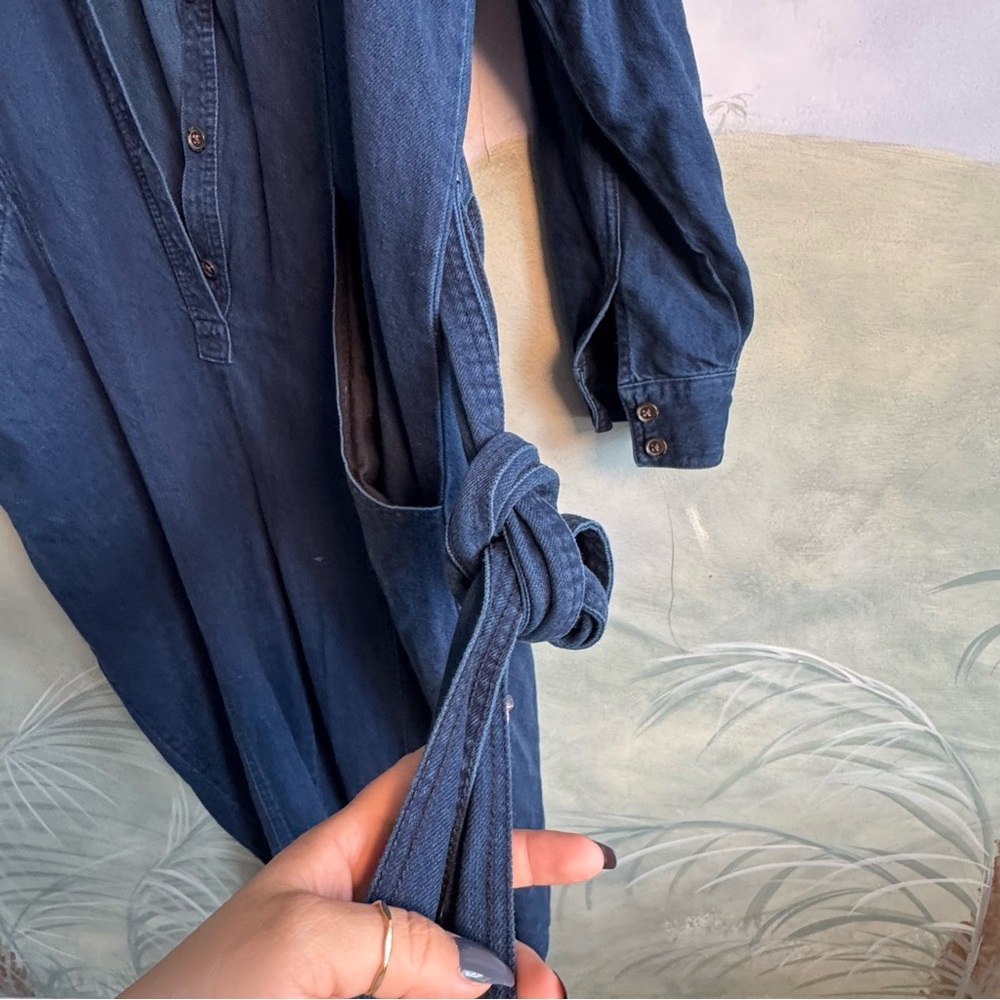 Banana Republic Navy jeans, Jumpsuit with Chest Pockets, size XL - Picture 6 of 11